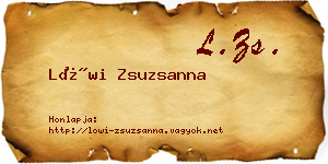 Löwi Zsuzsanna névjegykártya